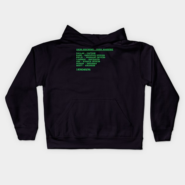 The Doomed Crew Manifest Kids Hoodie by Meta Cortex